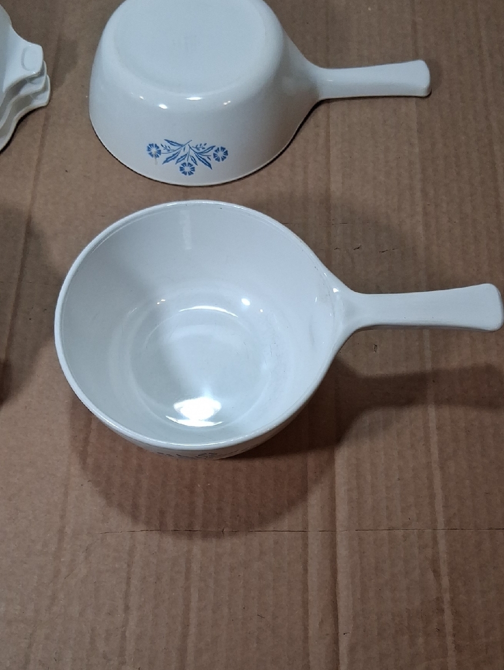 6 Vintage Corningware "CORNFLOWER" Casserole Bowls and Petite Pans - Picture 4 of 6